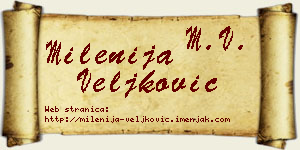 Milenija Veljković vizit kartica